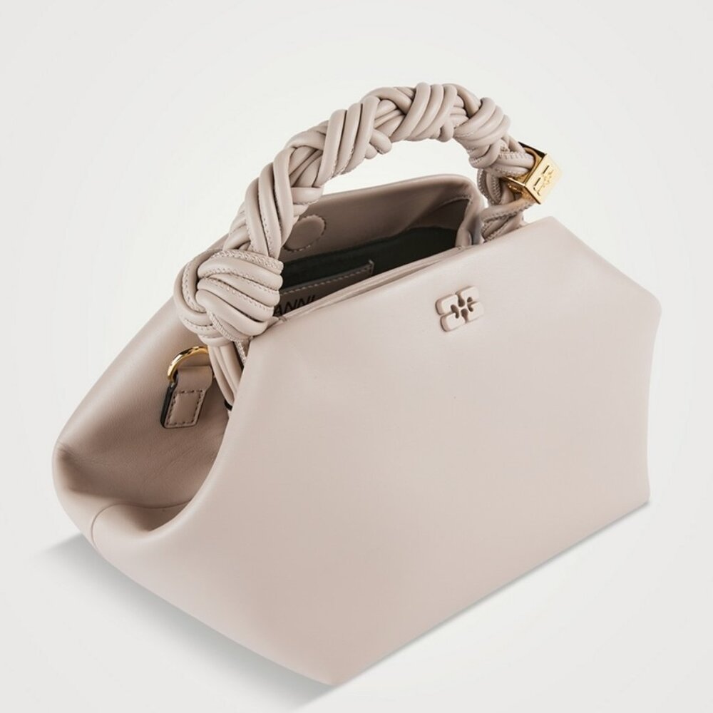 NWT Ganni Small Bou Bag - Oyster Gray - Picture 5 of 16